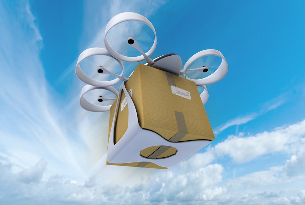 dron szállítás csomag