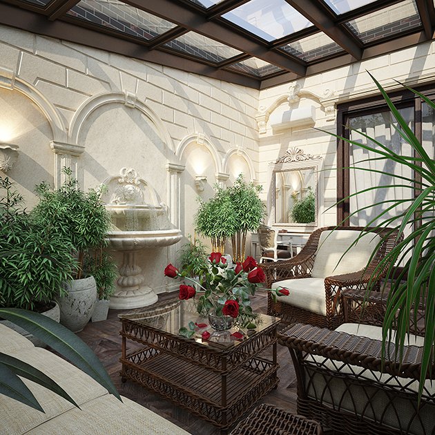 Vakolás a télikertben